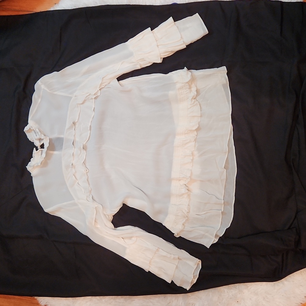 Munthe peasant style sheer blouse